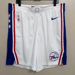 Nike NBA Philadelphia 76ers Team Issue Authentic VaporKnit Game Shorts Size 44 R
